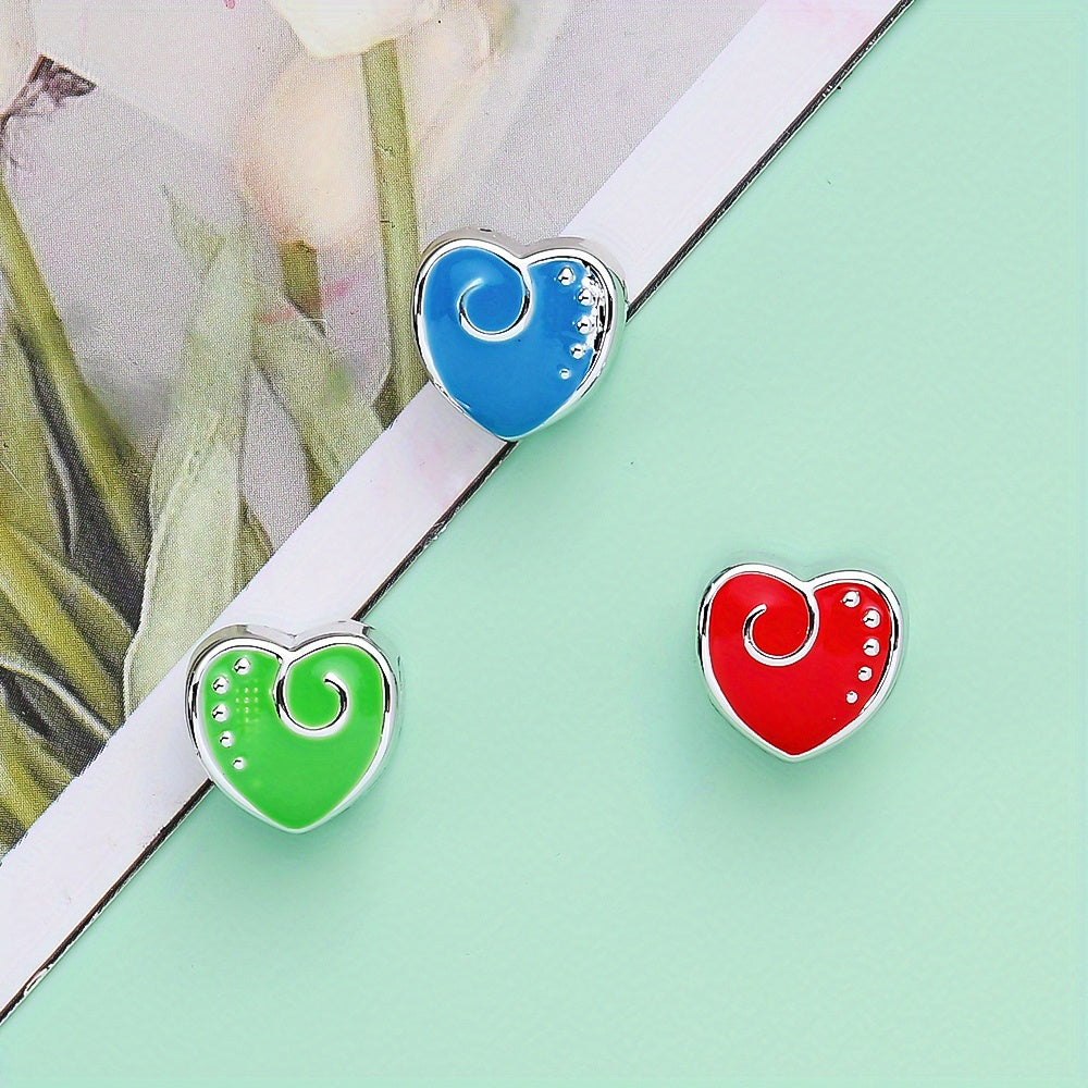11×11mm Glossy Heart Plastic Beads