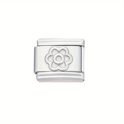 1pc 9x10mm Stainless Steel Petal Module Charm Bead