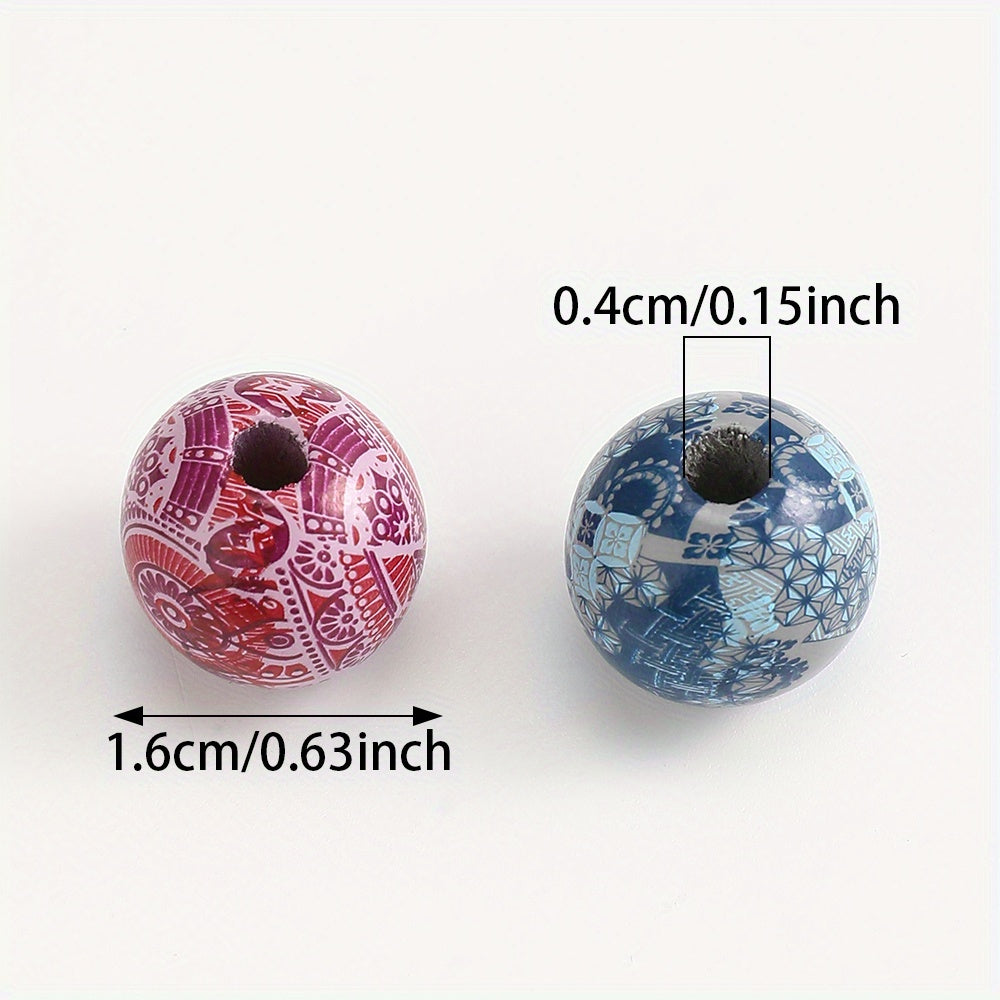 16mm Vintage Boho Wooden Spacer Beads