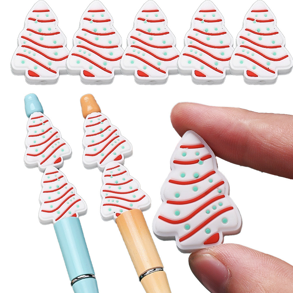 Christmas Tree Silicone Focal Beads
