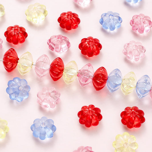 200pcs Pumpkin Shape Transparent Acrylic Beads