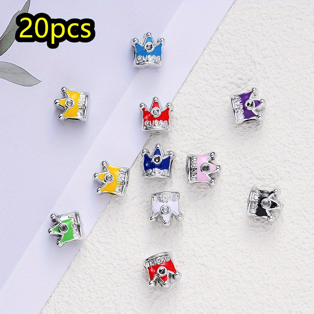 20pcs/set Tiny Crown Bear Heart CCB Beads