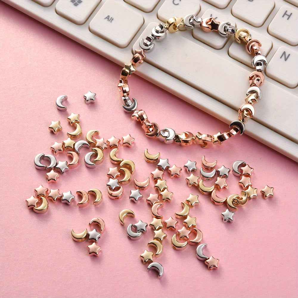 AB Shiny Romantic Heart Acrylic Spacer Beads