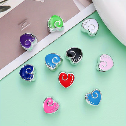 11×11mm Glossy Heart Plastic Beads