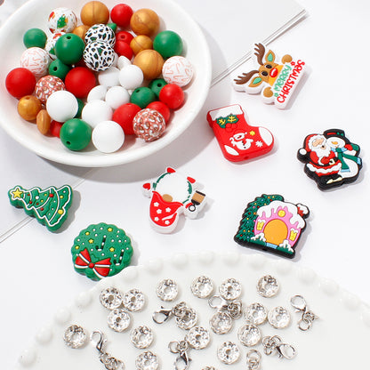Christmas Silicone Focal Beads Set