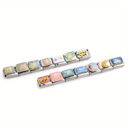 1pc 9x10mm Stainless Steel Module Charm Bead