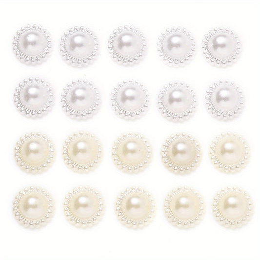 50/100/200/300pcs Round Acrylic Flatback Rhinestone Beads