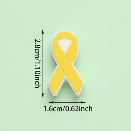 Cancer Awareness Ribbon Focal Beads