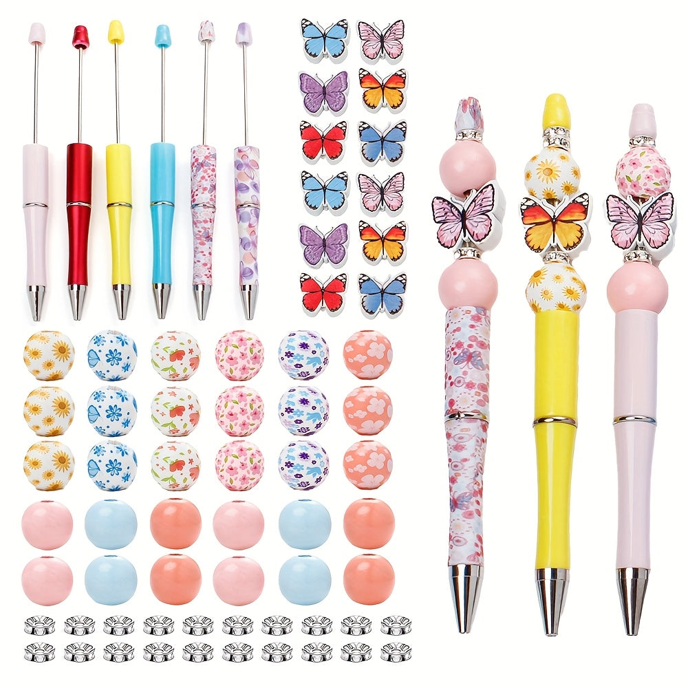 Bloom Flower Rubber Print Silicone Focal Beads