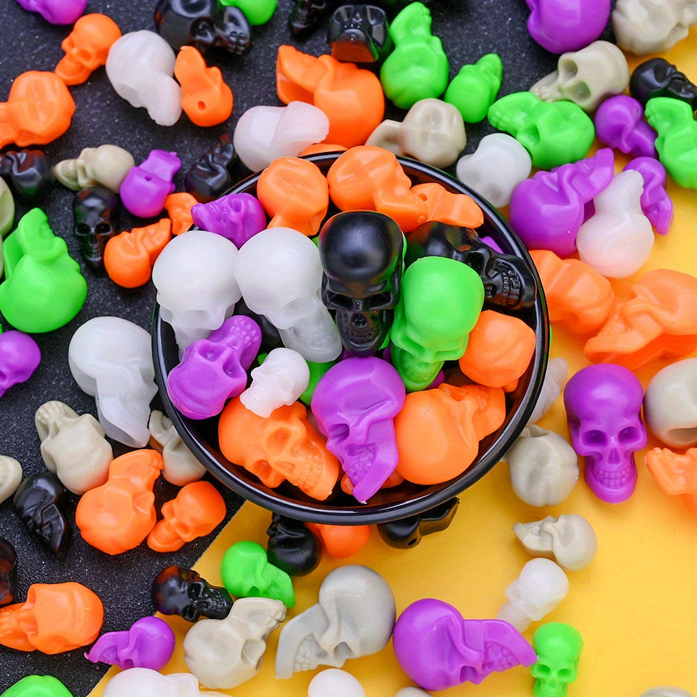 Halloween Plastic Skull Beads