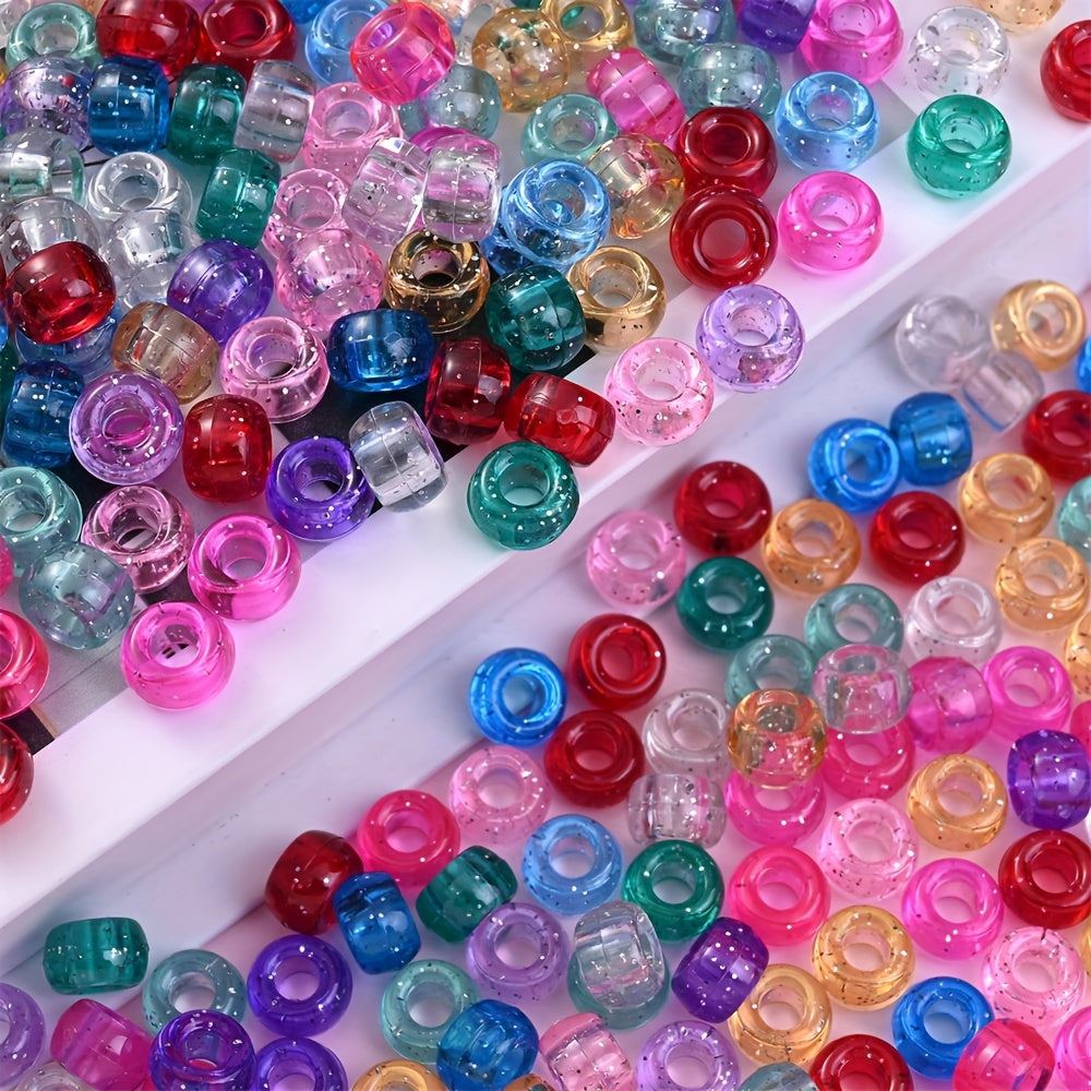 Rainbow Color Gradient Faceted Glass Beads
