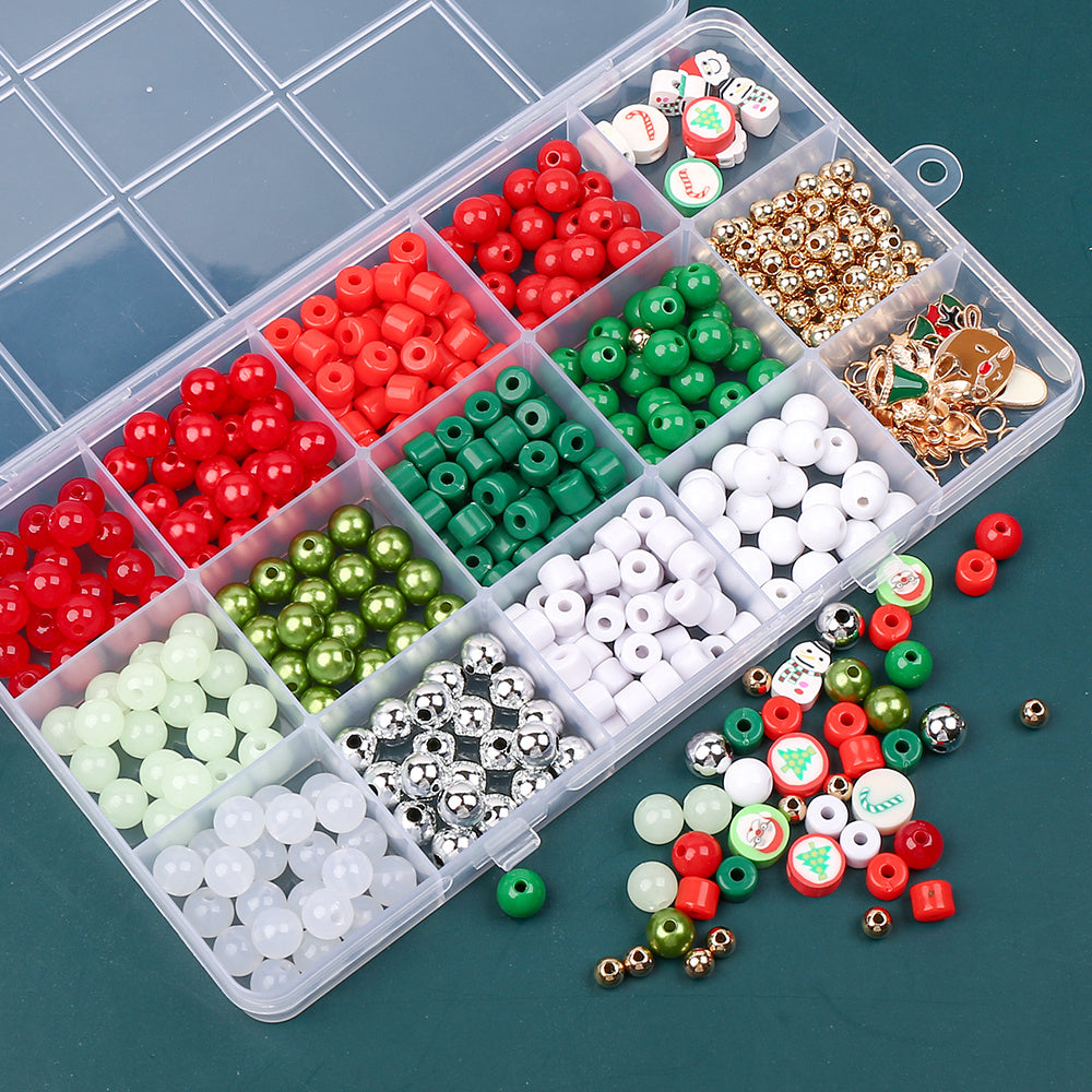 15-Grid Christmas DIY Jewelry Making Kit