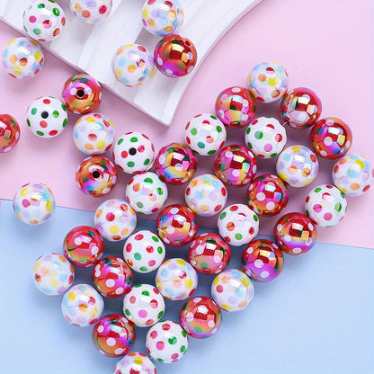 16mm Spotted Print UV Acrylic Beads