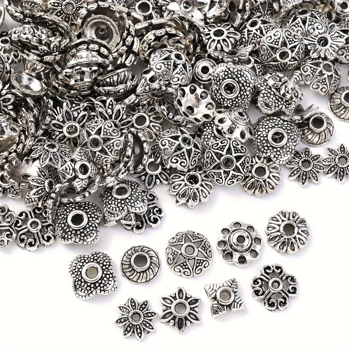Mixed Flower Bead Caps