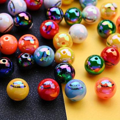 16mm Happy Halloween Letter Acrylic Beads