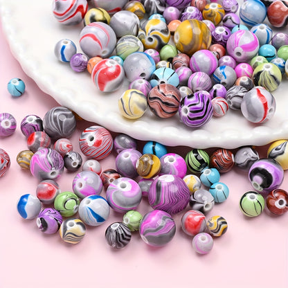 9mm AB Color Transparent Heart Acrylic Spacer Beads
