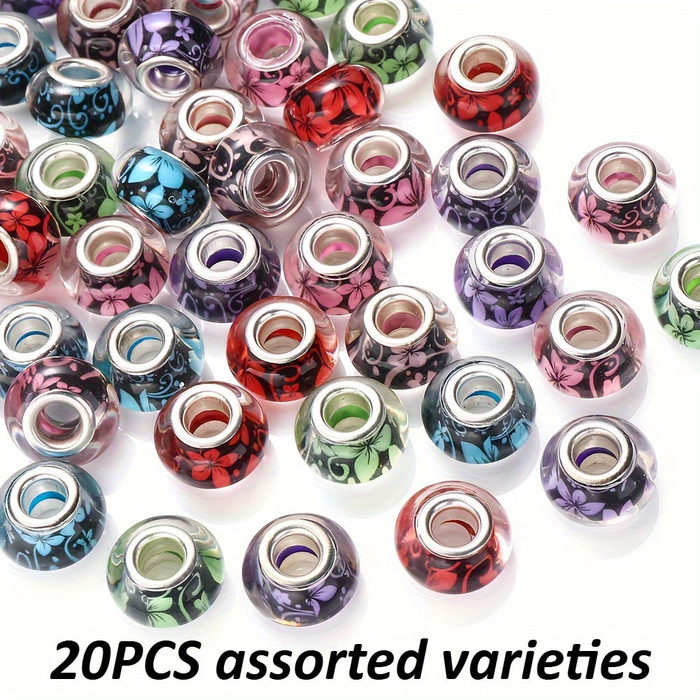 Gradient Watercolor Halo Acrylic Round Beads
