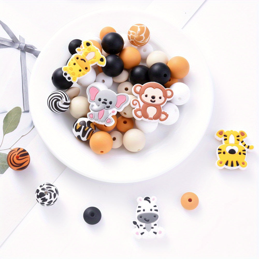 Animal Series Silicone Focal Beads Set