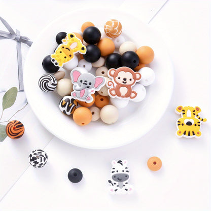 Animal Series Silicone Focal Beads Set