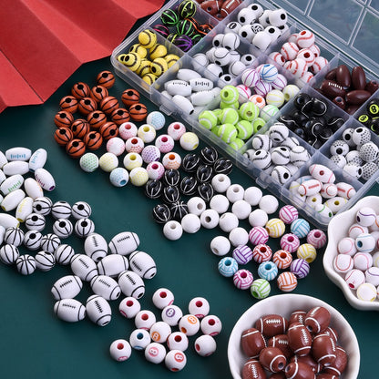 50pcs 39 Styles Mixed Sports Ball Beads