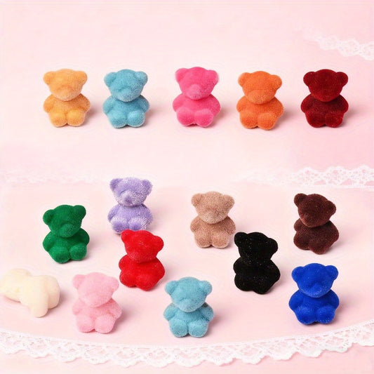 10pcs/set 15x18mm Plush Bear Resin Beads