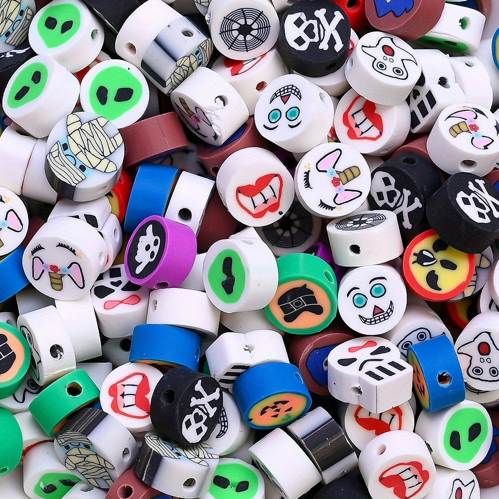 Halloween Ghost Clay Beads