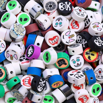 Halloween Ghost Clay Beads