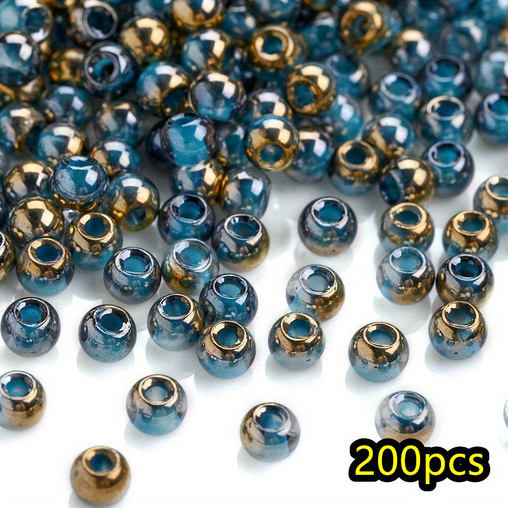 4mm Metallic Glass Seed Beads