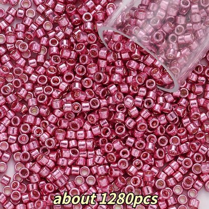 2mm Antique Color Glass Tube Beads
