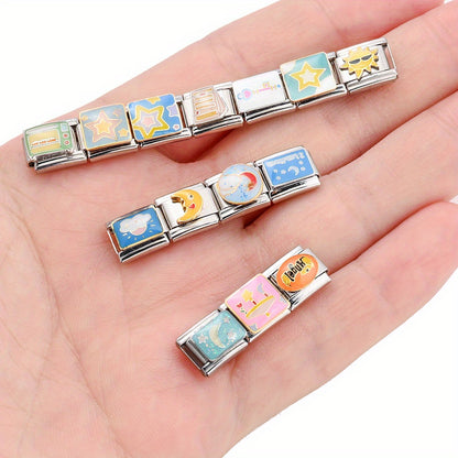 1pc 9x10mm Stainless Steel Module Charm Bead