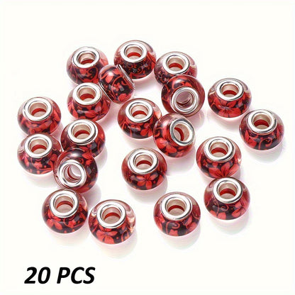 Gradient Watercolor Halo Acrylic Round Beads