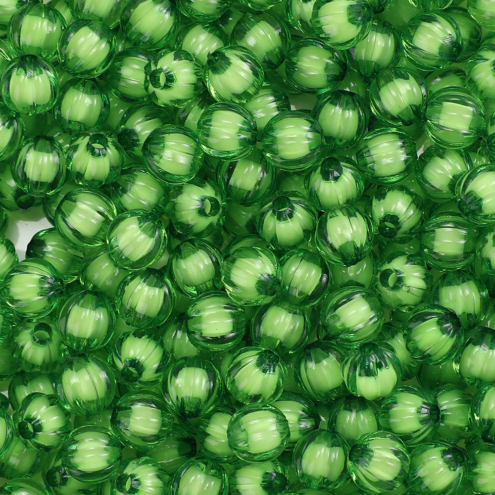 8/10mm Transparent Pumpkin Acrylic Beads