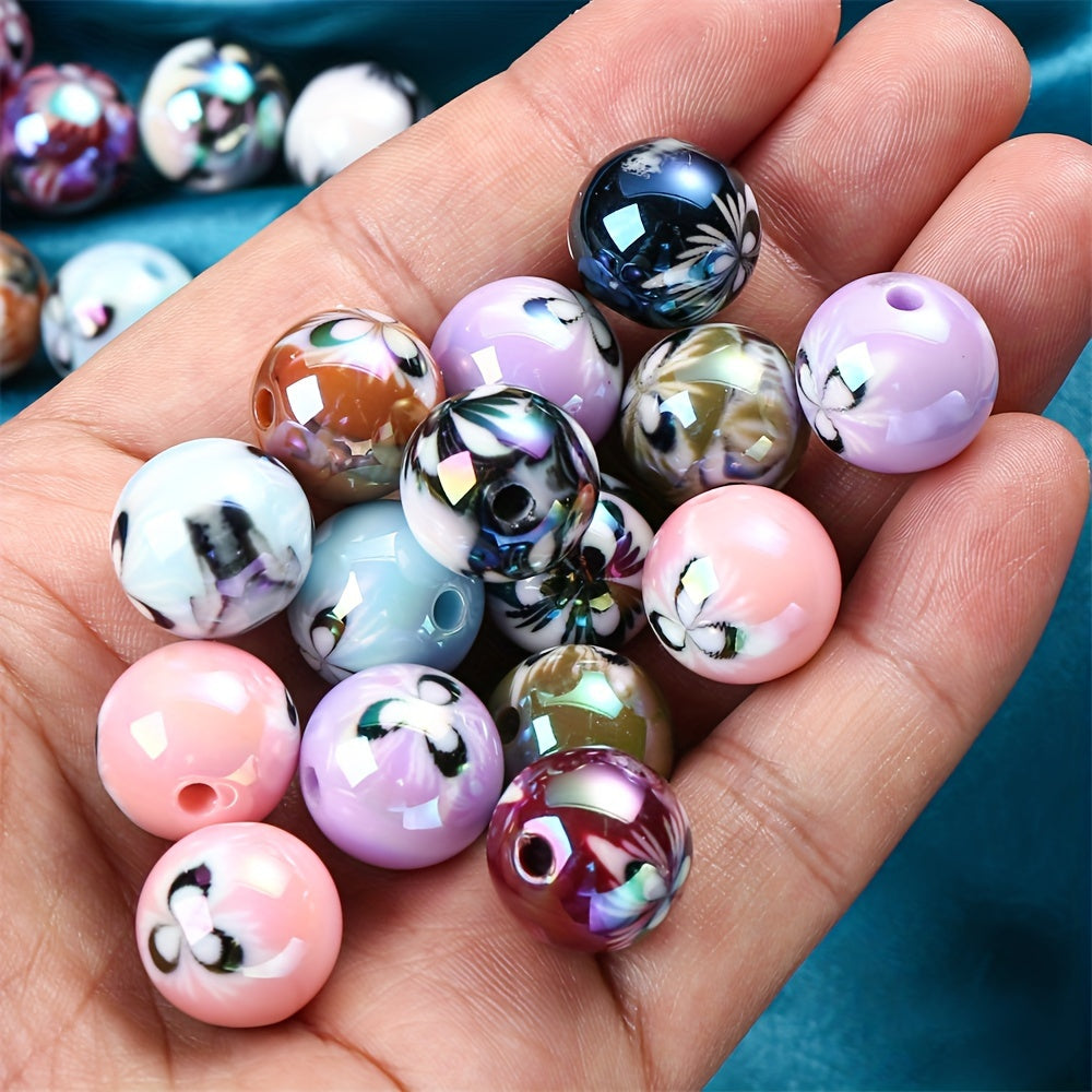 Matte Gradient Acrylic Lion Awakening Carving Beads