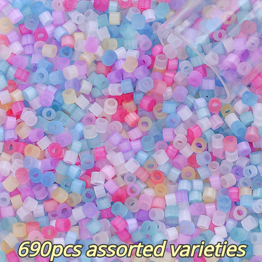 2.5mm Cat Eye Cylindrical Glass Rice Beads