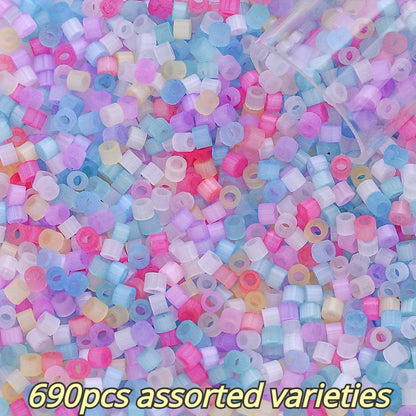 2.5mm Cat Eye Cylindrical Glass Rice Beads
