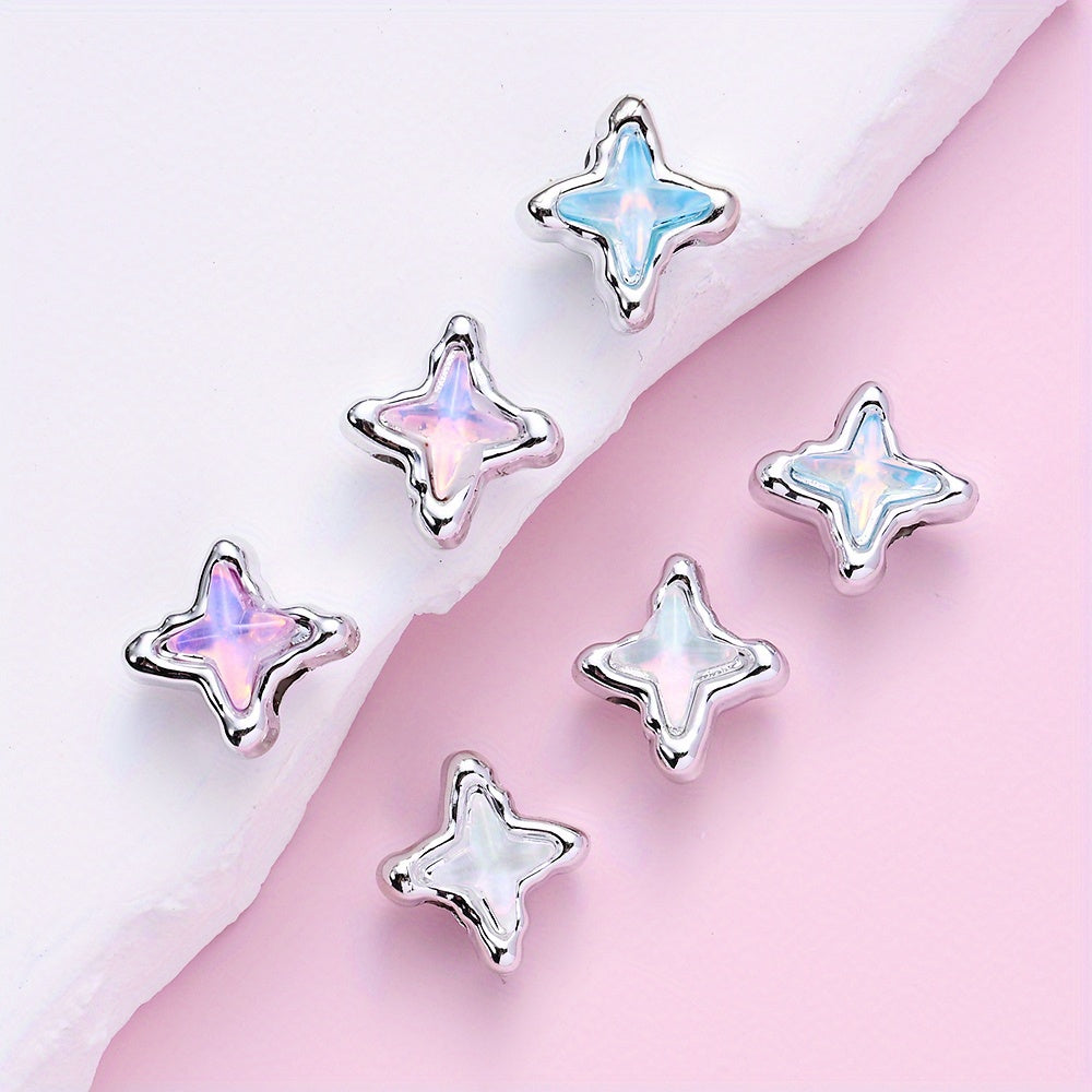 11.7x11.7mm Four-Pointed Star Beads