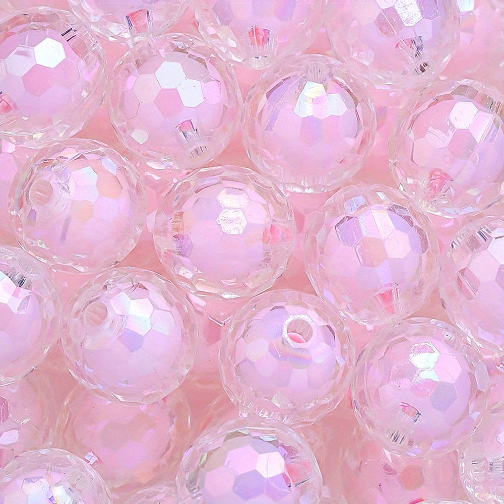 16mm AB Color Faceted Acrylic Round Beads