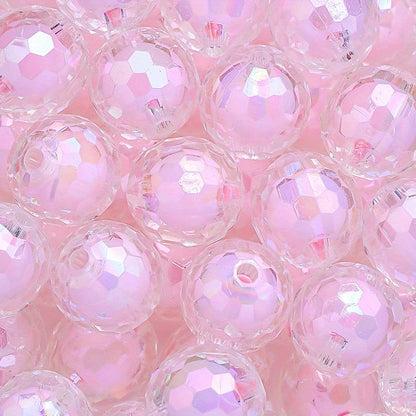 16mm AB Color Faceted Acrylic Round Beads