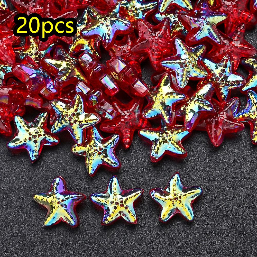 AB Ocean Starfish Glass Beads