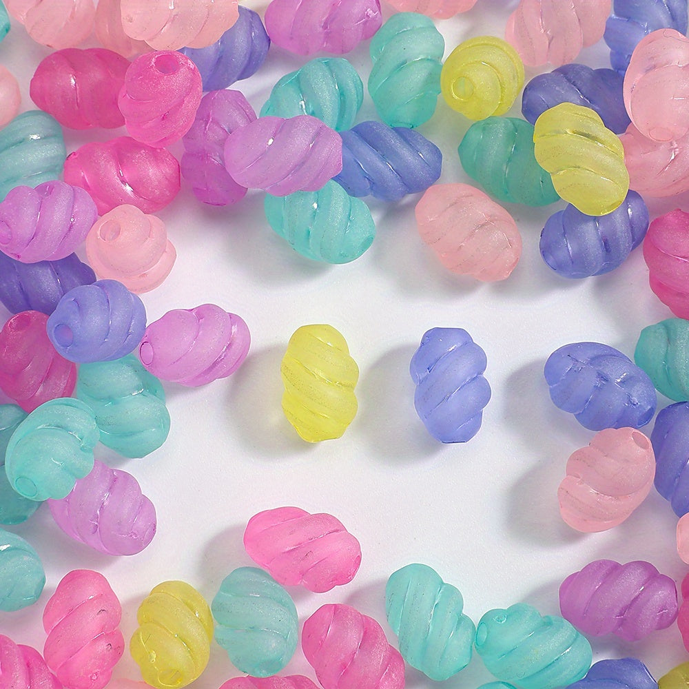 100pcs 11x8mm Frosted Acrylic Oval Beads