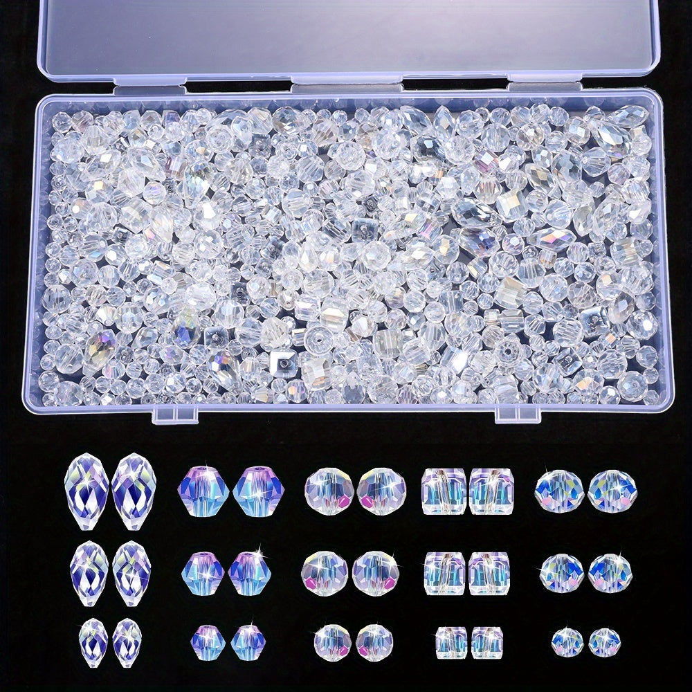 Artificial Rhinestone Faceted Glass Beads Kit