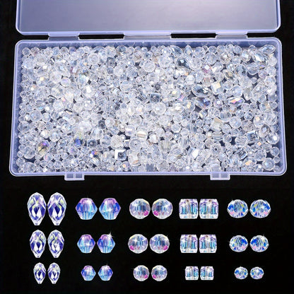 Artificial Rhinestone Faceted Glass Beads Kit