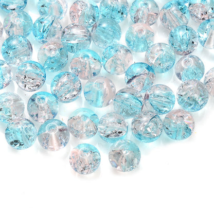 Gradient Crackle Glass Spacer Beads