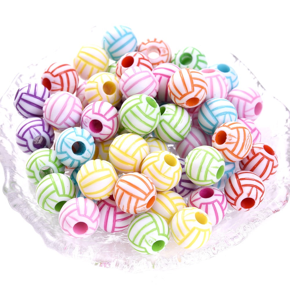 50pcs 39 Styles Mixed Sports Ball Beads
