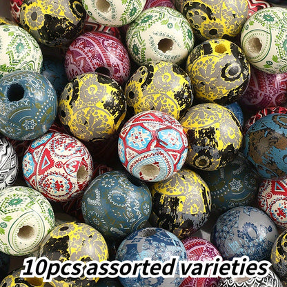 16mm Vintage Boho Wooden Spacer Beads