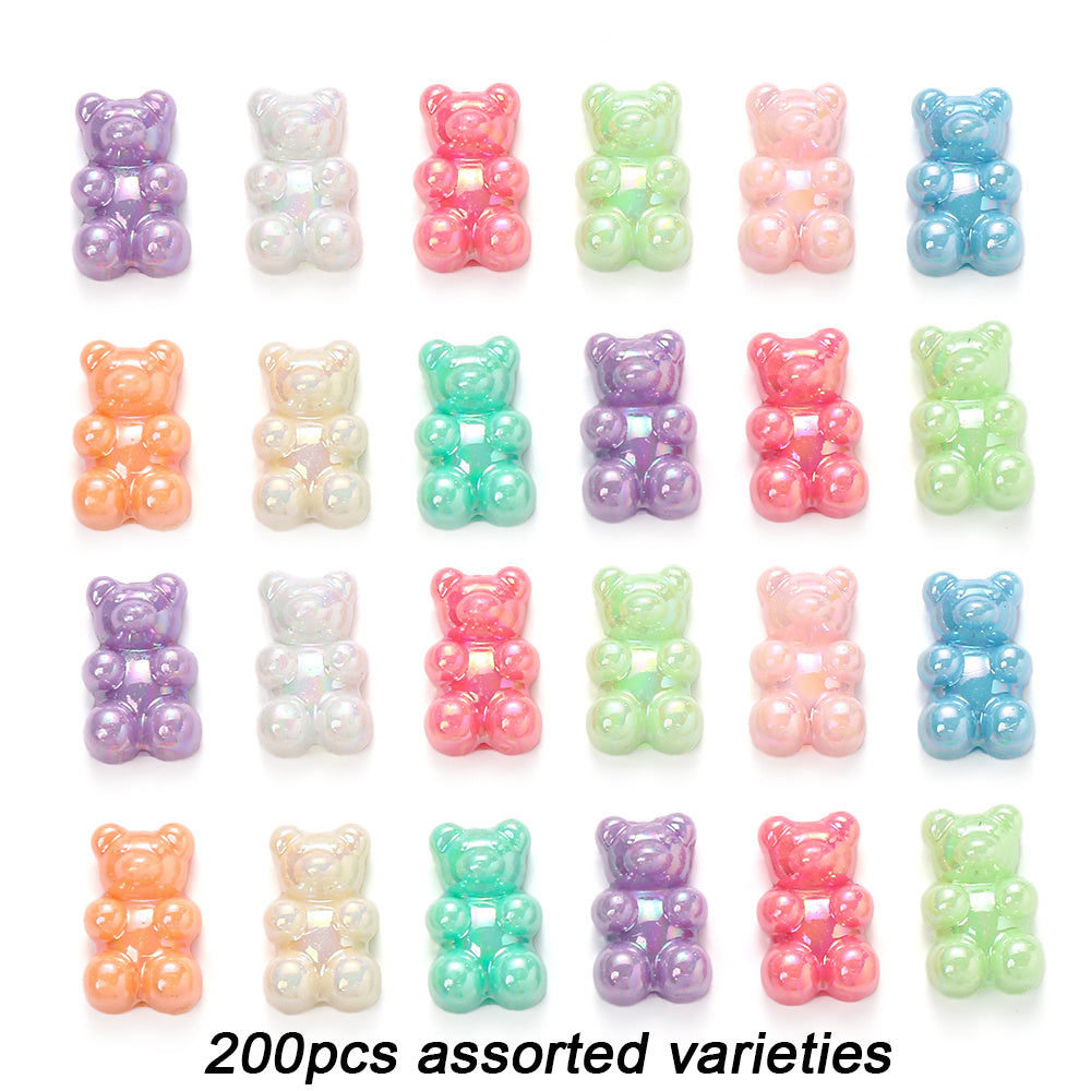Assorted Bear Acrylic Jewelry Beads