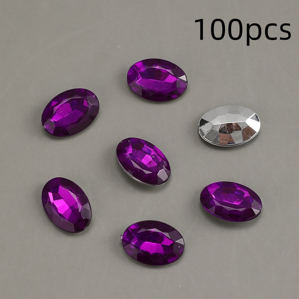 Rainbow Stripe Acrylic Big Hole Spacer Beads