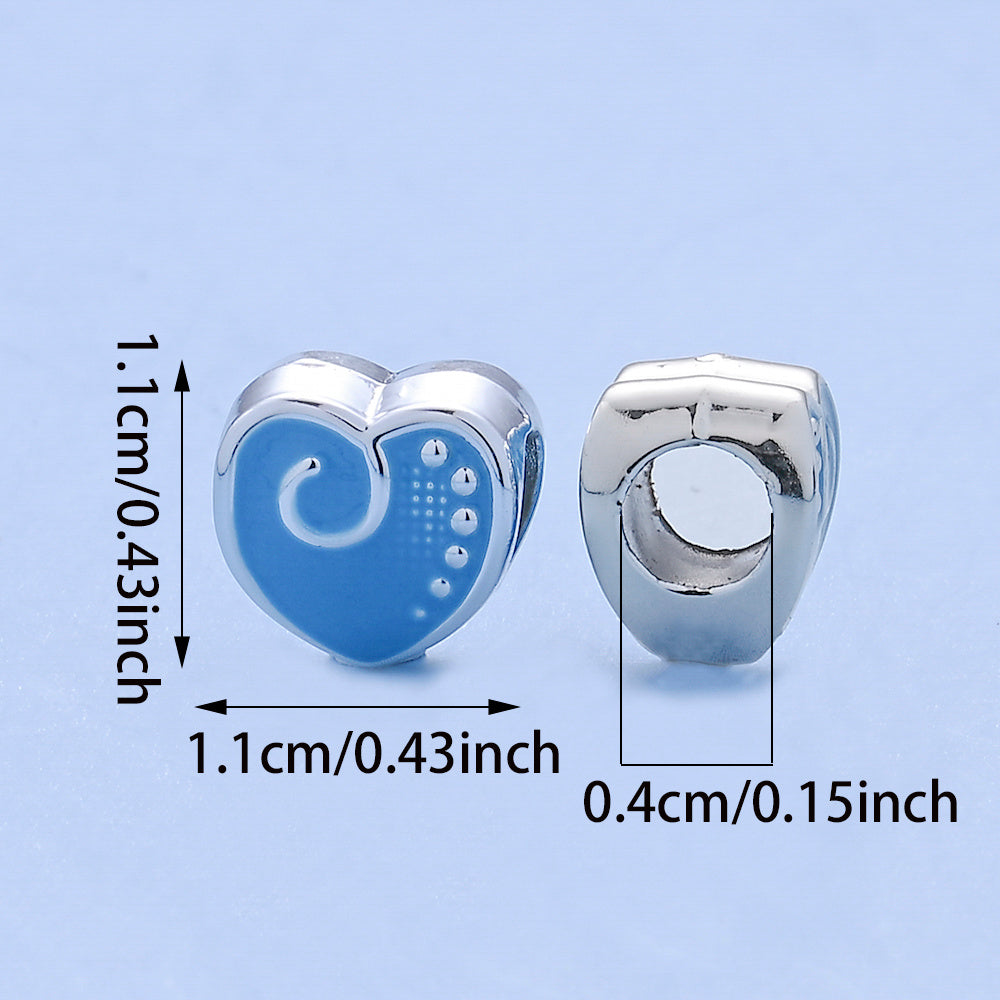 11×11mm Glossy Heart Plastic Beads