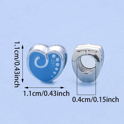 11×11mm Glossy Heart Plastic Beads