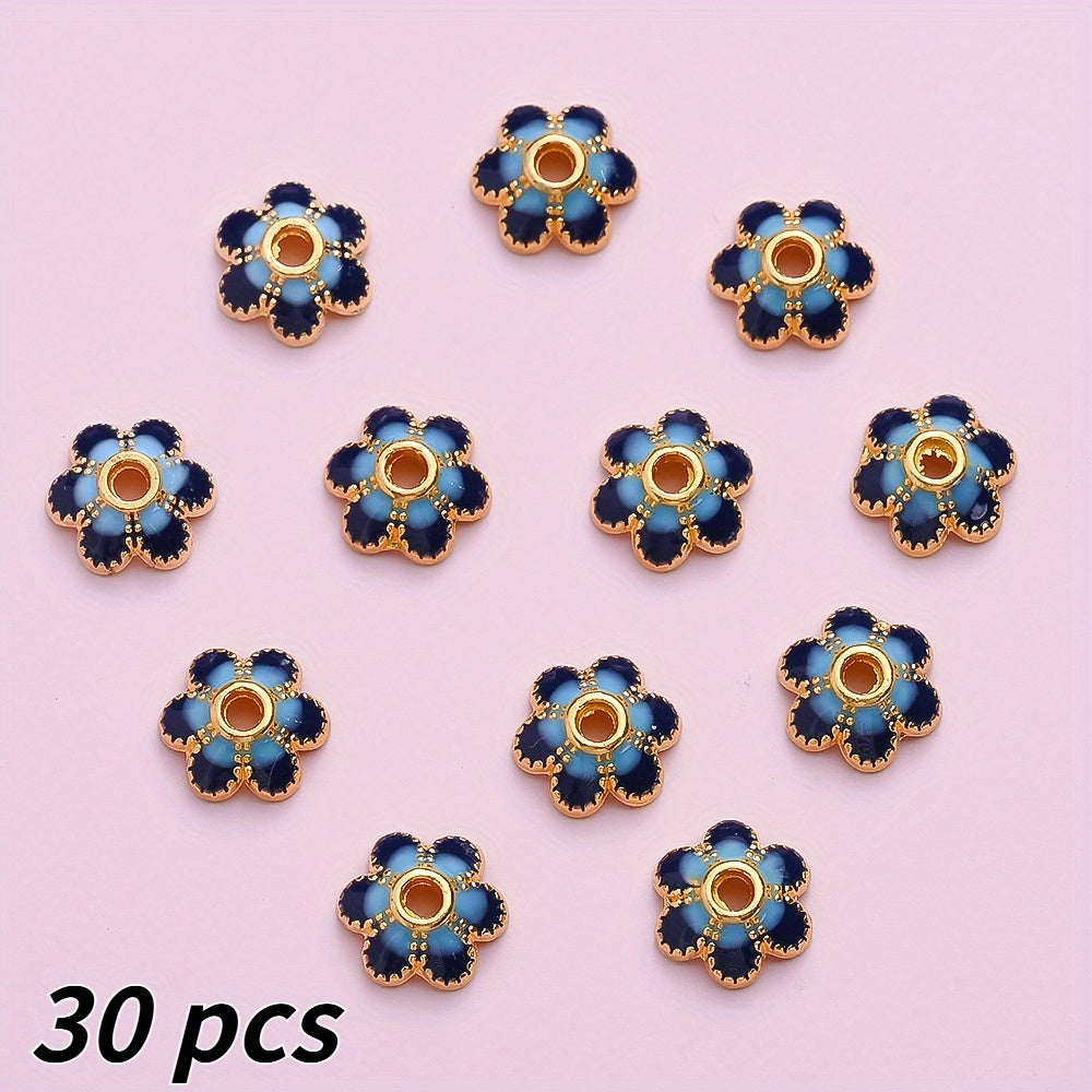 7mm Alloy Flower Cap Beads